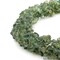 Green Apatite Chip Beads, 34 Inch Chip Strands, Drilled Strung Nugget Beads, Natural Raw Green Apatite, 3-7mm, Polished, GemMartUSA (CHAG-70001)
